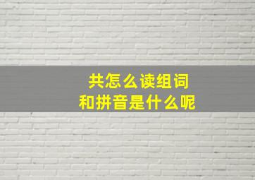 共怎么读组词和拼音是什么呢