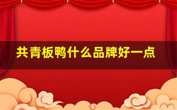 共青板鸭什么品牌好一点