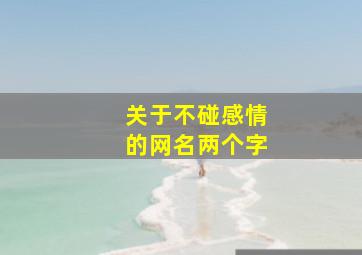 关于不碰感情的网名两个字