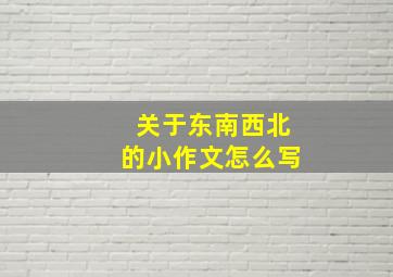 关于东南西北的小作文怎么写