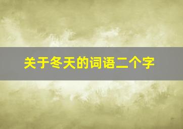 关于冬天的词语二个字