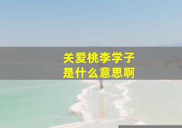 关爱桃李学子是什么意思啊