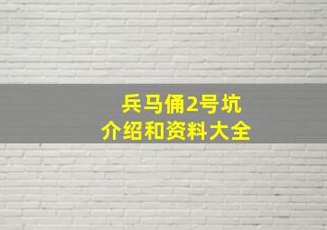 兵马俑2号坑介绍和资料大全