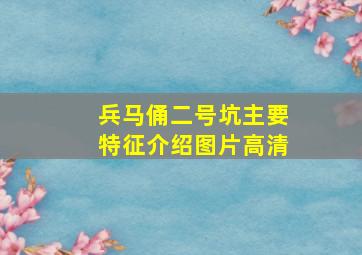 兵马俑二号坑主要特征介绍图片高清