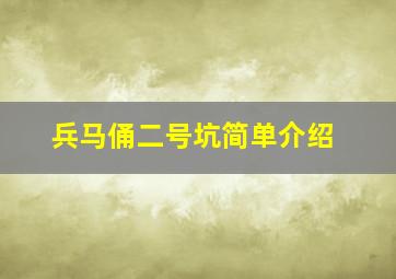 兵马俑二号坑简单介绍