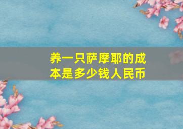 养一只萨摩耶的成本是多少钱人民币