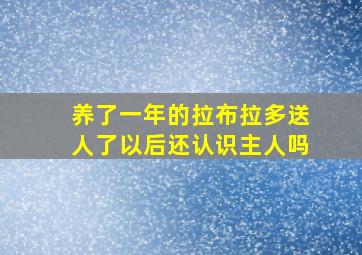 养了一年的拉布拉多送人了以后还认识主人吗