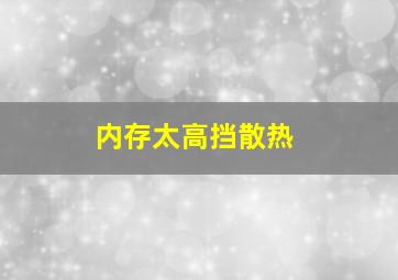 内存太高挡散热