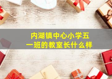 内湖镇中心小学五一班的教室长什么样