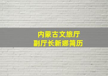 内蒙古文旅厅副厅长新娜简历