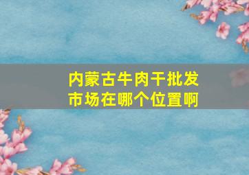 内蒙古牛肉干批发市场在哪个位置啊