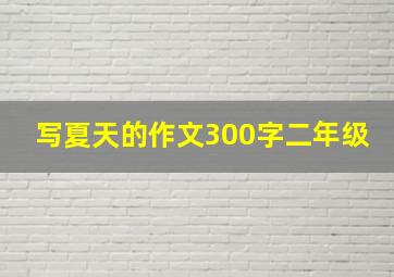 写夏天的作文300字二年级