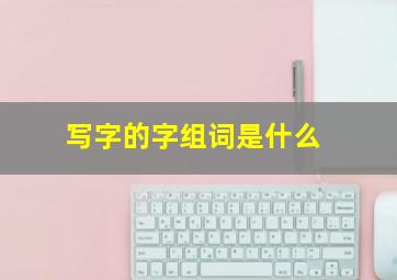 写字的字组词是什么