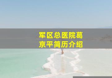 军区总医院葛京平简历介绍