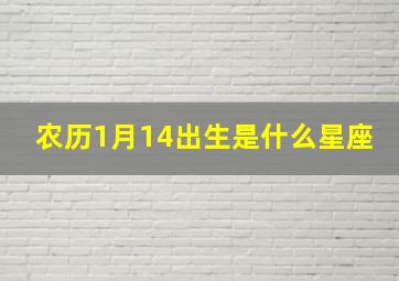 农历1月14出生是什么星座