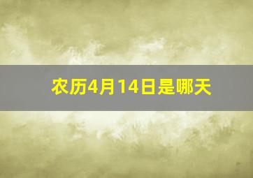 农历4月14日是哪天