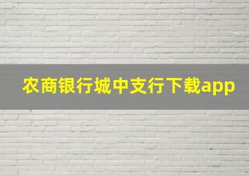 农商银行城中支行下载app