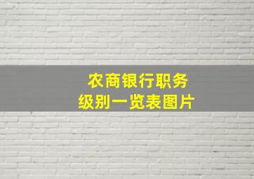 农商银行职务级别一览表图片