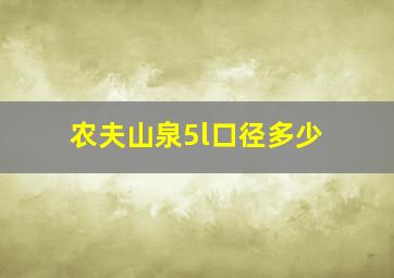 农夫山泉5l口径多少