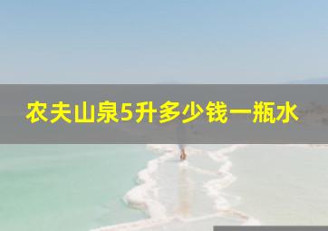 农夫山泉5升多少钱一瓶水