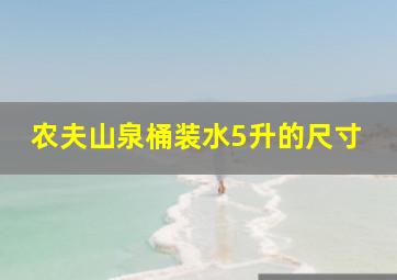 农夫山泉桶装水5升的尺寸