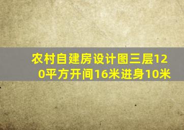 农村自建房设计图三层120平方开间16米进身10米