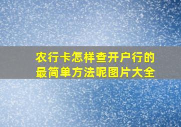 农行卡怎样查开户行的最简单方法呢图片大全