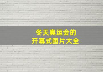 冬天奥运会的开幕式图片大全