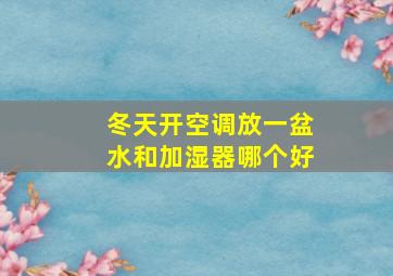 冬天开空调放一盆水和加湿器哪个好