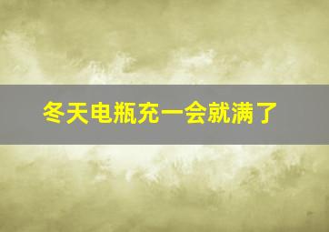 冬天电瓶充一会就满了