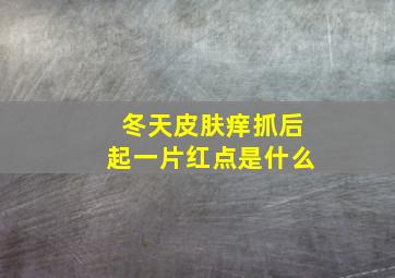 冬天皮肤痒抓后起一片红点是什么