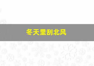 冬天里刮北风