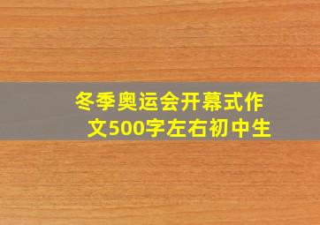 冬季奥运会开幕式作文500字左右初中生