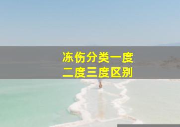 冻伤分类一度二度三度区别