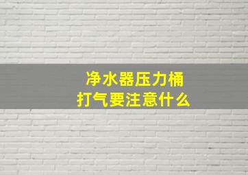 净水器压力桶打气要注意什么