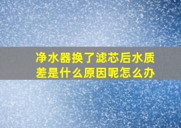 净水器换了滤芯后水质差是什么原因呢怎么办