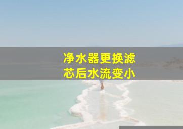 净水器更换滤芯后水流变小