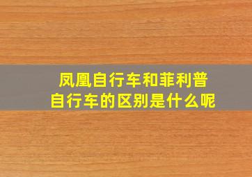 凤凰自行车和菲利普自行车的区别是什么呢