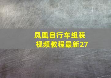 凤凰自行车组装视频教程最新27