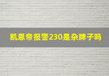 凯恩帝报警230是杂牌子吗