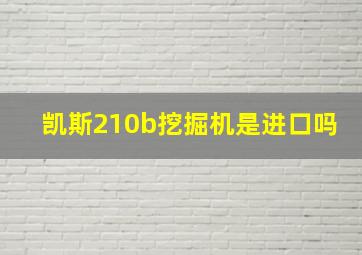 凯斯210b挖掘机是进口吗