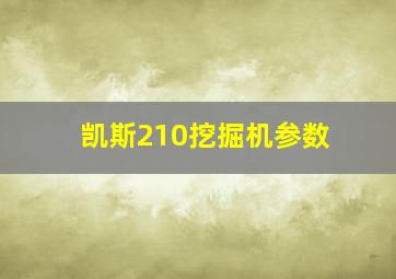 凯斯210挖掘机参数