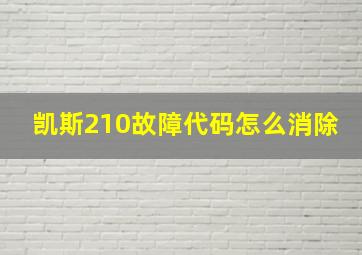 凯斯210故障代码怎么消除