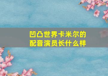 凹凸世界卡米尔的配音演员长什么样