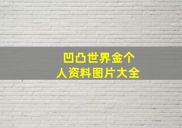 凹凸世界金个人资料图片大全