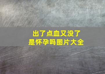 出了点血又没了是怀孕吗图片大全