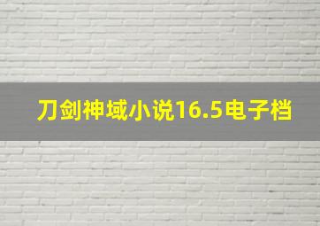 刀剑神域小说16.5电子档