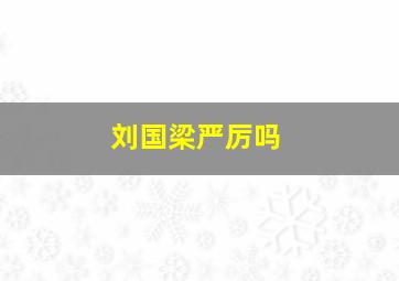 刘国梁严厉吗