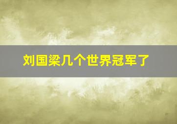 刘国梁几个世界冠军了