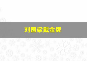 刘国梁戴金牌